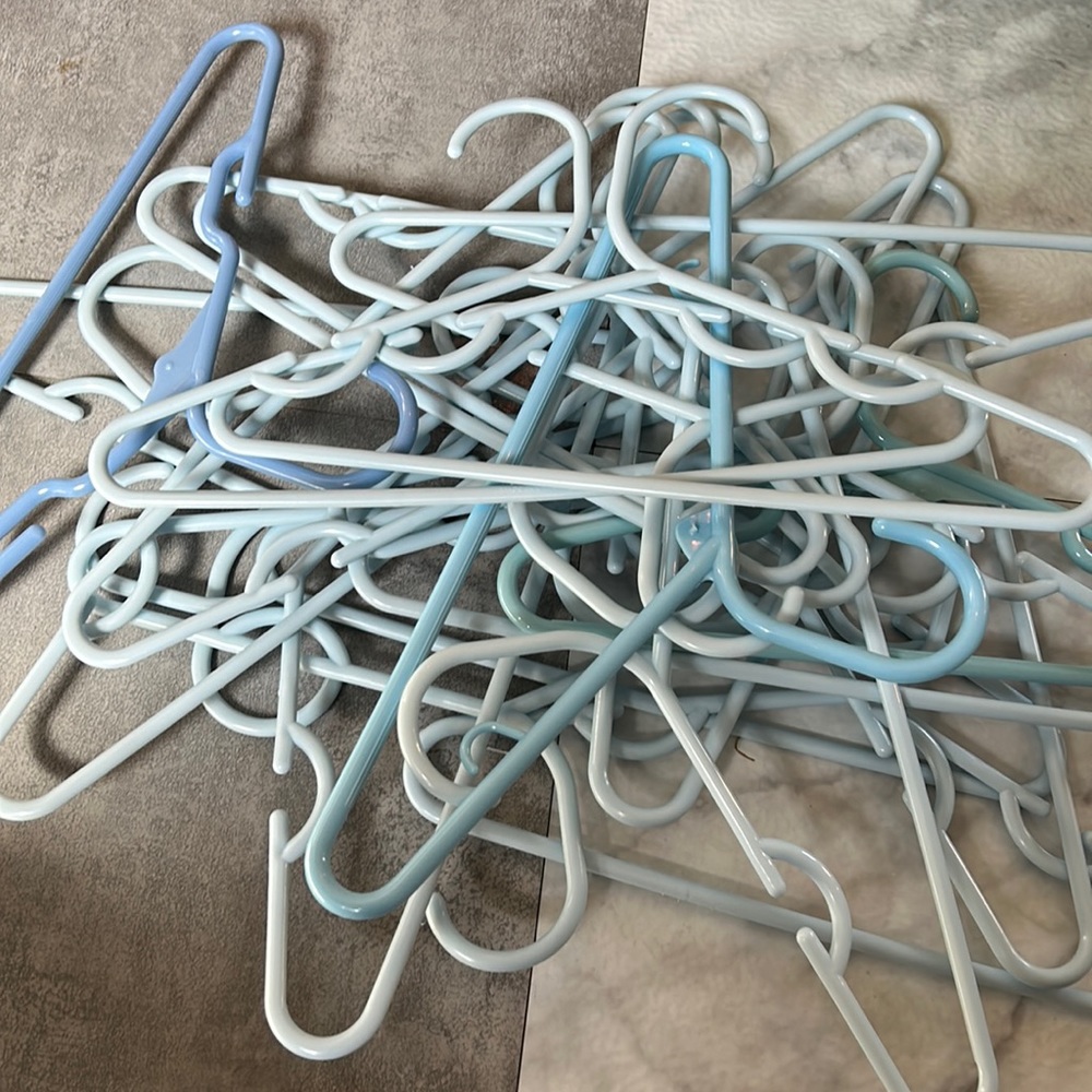 Blue baby toddler plastic hangers